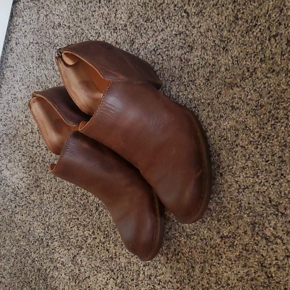 Born brown leather booties